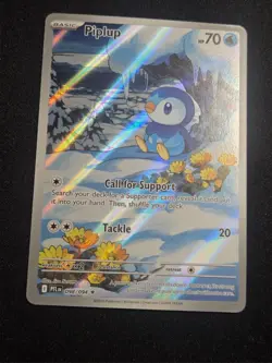 Pokemon TCG Piplup 098/094 Me02: Phantasmal Flames Illustration Rare Holo NM - Image 1