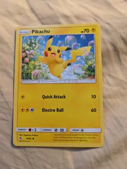 Pokemon TCG Pikachu Hidden Fates 19/68 Regular Common NM - Image 1