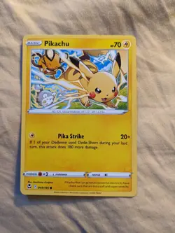 Pokemon TCG Pikachu Silver Tempest 049/195 Regular Common NM - Image 1