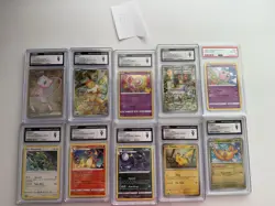 10 PSA CGC Graded Pokemon Lot Mew Umbreon Charizard McDonald’s Pikachu ETB Promo - Image 1
