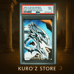 Yugioh PSA 9 BANDAI Duel Scene Collection Blue-Eyes White Dragon 1999 Vintage - Image 1