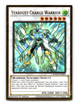 Stardust Charge Warrior - MAGO-EN029 - Premium Gold Rare 1st Edition - Yugioh - Image 1