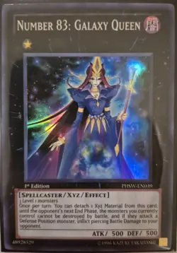 YuGiOh Number 83: Galaxy Queen Super Rare 1st Edition PHSW-EN039 - Image 1
