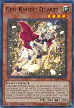 1x (NM) Gem-Knight Quartz - POTE-EN020 - Super Rare - 1st Edition YuGiOh - Image 1