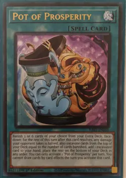 YuGiOh Pot of Prosperity Ultra Rare 1st Edition RA01-EN066 - Image 1