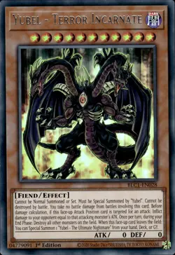 Yubel - Terror Incarnate - Silver Ultra Rare 1st Ed. BLC1-EN028 - NM - YuGiOh - Image 1