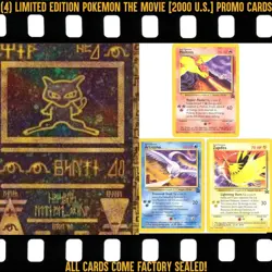 ALL SEALED Ancient Mew +3 Legendary Birds (4) Cards SEALED Pokemon The Movie - Image 1