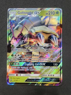 Pokemon Card Golisopod GX 17/147 Burning Shadows Half Art Near Mint - Image 1