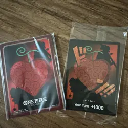 One Piece DF03 Devil Fruit Collection Vol 3 Promo Don Card & Sleeves Sealed - Image 1