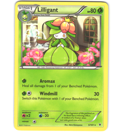 Pokemon 2011 Light Play Lilligant Noble Victories Rare 5/101 Card - Image 1