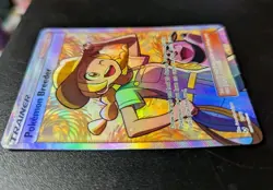 Pokemon Breeder (Full Art Trainer) 73/73 Shining Legends Holo LP - Image 3