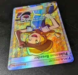 Pokemon Breeder (Full Art Trainer) 73/73 Shining Legends Holo LP - Image 5