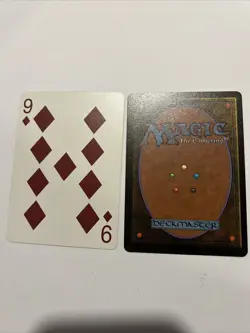 Nine Of Diamonds MTG Yaquinto Poker Playing Card Magic The Gathering WOTC 1994 - Image 1