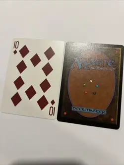 Ten Of Diamonds MTG Yaquinto Poker Playing Card Magic The Gathering WOTC 1994 - Image 1