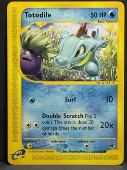 Totodile Expedition Base Set 134/165 Regular Card NM - Image 1
