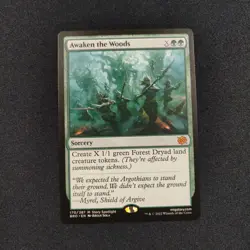 Awaken the Woods The Brothers' War Mtg Mythic Rare Regular Card. Near Mint - Image 1