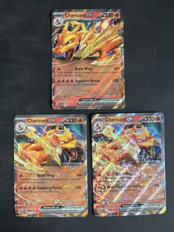 Charizard (X3) ex 161 Sv: Scarlet & Violet Promo Card Holo And TWO Ex 006/165 - Image 1