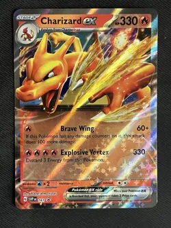 Charizard (X3) ex 161 Sv: Scarlet & Violet Promo Card Holo And TWO Ex 006/165 - Image 3