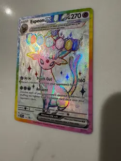 Pokemon TCG Espeon ex 175 Promo Set Prismatic Evolutions Portuguese Rare Card - Image 3