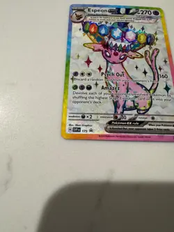 Pokemon TCG Espeon ex 175 Promo Set Prismatic Evolutions Portuguese Rare Card - Image 4