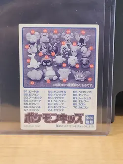 Tauros Pokemon Kids Mini Card No.142 1997 Bandai Nintendo Rare Japanese - Image 2