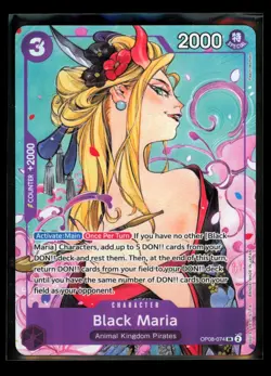 One Piece Promotion Cards Black Maria #OP08-074 Peach Momoko Illustration Box 2 - Image 1