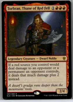 Lightly played Torbran, Thane of Red Fell #147 Throne of Eldraine W/Tracking - Image 1