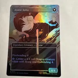 The Legend of Roku Borderless 357 NM MTG Avatar: The Last Airbender Magic - Image 1