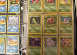 Full Binder Of Vintage Pokemon Base Set Jungle And More Even 1st Edition Rares - Image 3