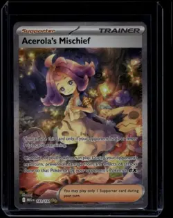 Pokemon TCG Acerola's Mischief 183/132 Mega Evolution Special Illustration NM - Image 1