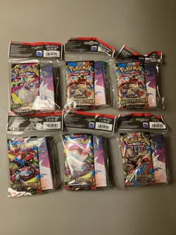 Lot of 6 Pokemon TCG Mega Evolution Mini Portfolio Booster Packs New Sealed Pack - Image 1