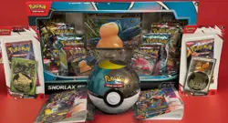 Pokemon Snorlax & Blissey EX Box Destined Rivals Blister Pokeball Tin Pack LOT - Image 1