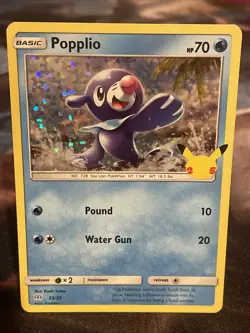 Pokemon Mcdonalds Promo 2021 Popplio Holo Rare 23/25 NM - Image 1