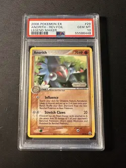 PSA 10 Anorith - 29/92 - Reverse Holo English Pokemon EX Legend Maker - Image 1