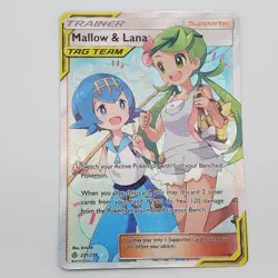 Mallow And Lana 231/236 Full Art Pokemon Cosmic Eclipse Tag Team - NM - Image 1