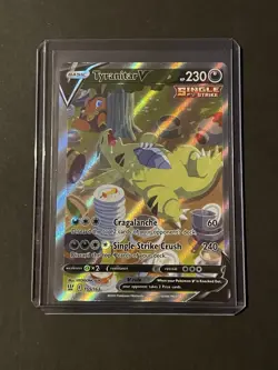 Pokemon TCG Tyranitar v Full Art Ultra Rare Battle Styles 155/163 NM Condition - Image 1
