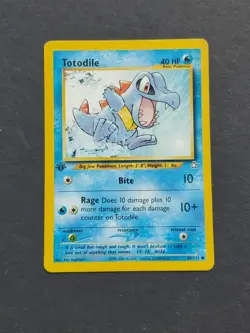 Pokemon 1ST EDITION TOTODILE 80/111 - NEO GENESIS SET - (EX) - Image 1