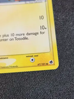 Pokemon Totodile - EX Dragon Frontiers 67/101 Reverse Holo Stamped MP TO LP - Image 3