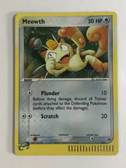 Pokemon TCG Black Star Promo Holographic Meowth 013 Light Played - Image 1
