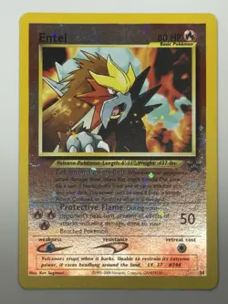 Pokemon TCG Entei Wizards Black Star Promos 34 Holo Promo Promo LP SWIRL ?? - Image 1
