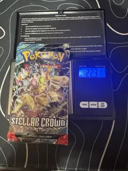 🔥 SUPER HEAVY🔥 22.31g Pokemon TCG Stellar Crown Booster Pack Factory *SEALED* - Image 1