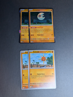 2 x Lunatone 074/132 & 2 x Solrock 075/132 playset Pokemon TCG Mega Evolution - Image 1