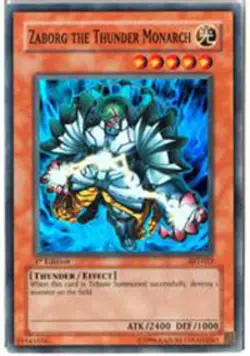 Yugioh! Zaborg the Thunder Monarch - AST-023 - Super Rare - 1st Edition Near Min - Image 1