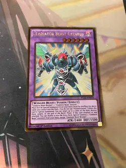 YUGIOH - GLADIATOR BEAST GYZARUS - GOLD RARE - PGL2 - 1ST ED - NM - Image 1