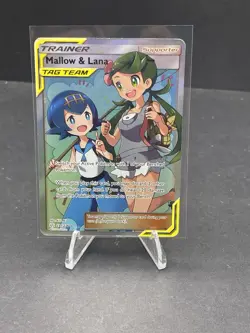 Pokemon TCG Mallow & Lana Full Art Holo Card 231/236 Sm-Cosmic Eclipse - Image 1