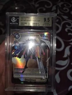 Omnimon ALT BT1-084 Digimon Card Game V1.0 BT01-03 Alternative Art Bgs9.5 - Image 1