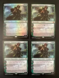 MTG - Freyalise, Llanowar's Fury x4 (Two are FOIL) - Image 1