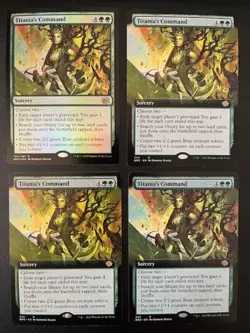 MTG - Titania's Command x4 - Brother's War (One is FOIL) - Image 1