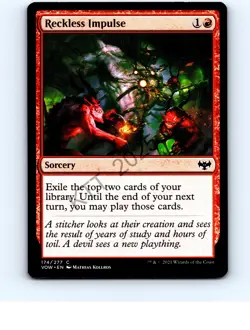 Reckless Impulse #174 Common Innistrad: Crimson Vow MTG NP Near Mint or Better - Image 1