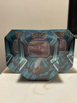 Lot Of 3 Sealed Pokemon TCG Triple Whammy Collector Tin Darkrai - Image 1
